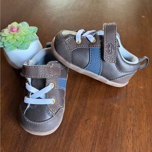 SEE KAI RUN Connor Mini  Brown & Blue sneakers Baby First Walker Size 4